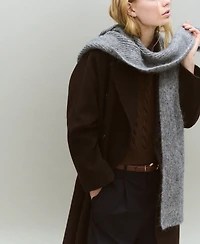 Mango Women's V-Neck Braided Sweater