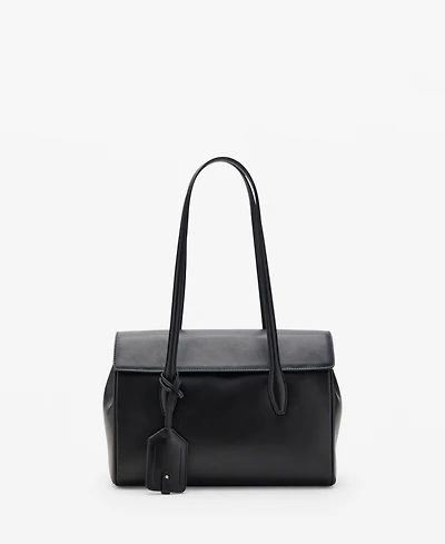 Mango Women's Charms Leather Shoulder Bag