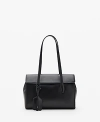 Mango Women's Charms Leather Shoulder Bag