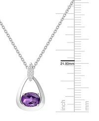 Macy's 2-Pc. Ruby (3.5 ct. t.w.) And Lab-Grown White Sapphire (0.03 Earrings Pendant Set Sterling Silver (Also Available Opal, Ame