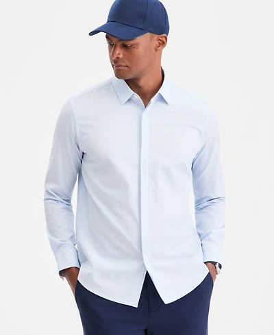 Aflani Men's Luke Cotton Long-Sleeve Button Shirt, Macy's Exclusive