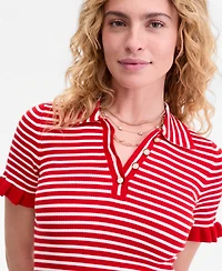 On 34th Women's Ruffle-Trim Knit Midi Sweater Dress, Macy's Exclusive