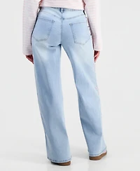 Madden Girl Women's Bow-Embroidery Ultra 90s Jeans