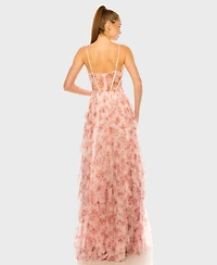 B Darlin Juniors' Spaghetti Strap Sweetheart Neck Ball Gown