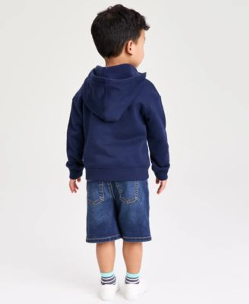 Epic Threads Boys Toddler 12m 5t Zip Up Hoodie Fun Dude T Shirt Knit Denim Shorts Macys Exclusive