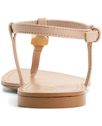 Aldo Women's Sandstone Round Toe T-Strap Flat Sandals