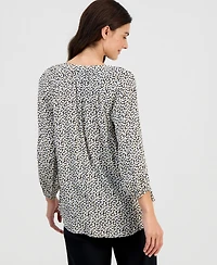 Jm Collection Women's Printed 3/4-Sleeve Blouse, Macy's Exclusive