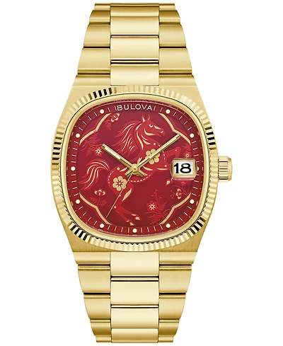 Bulova Men's Limited Edition Super Seville Year of the Horse Gold-Tone Bracelet Watch, 38mm