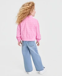 Epic Threads Girls' Toddler 12M-5T Cotton Eyelet Bomber Jacket, Macy's Exclusive