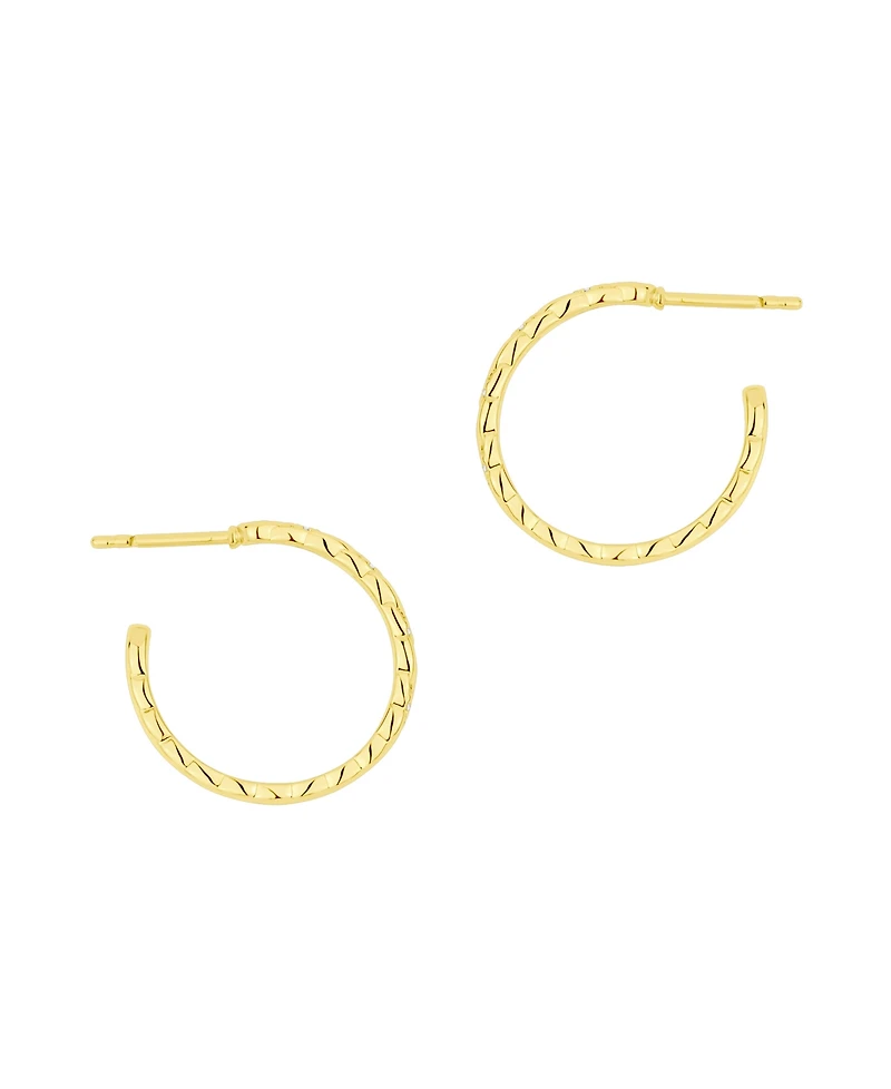 And Now This Cubic Zirconia C Hoop Earring