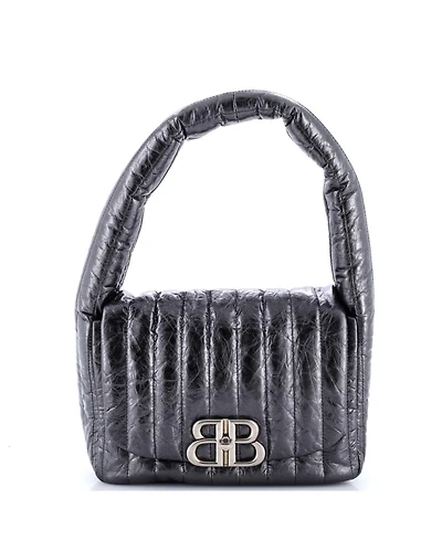 Pre-Owned Balenciaga Small Monaco Sling Bag Padded Quilted Leather