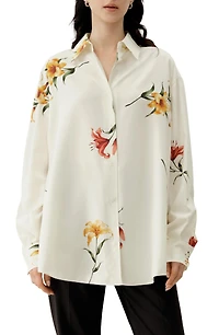 Lilysilk Women's Print Oversize Top