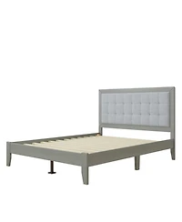 Streamdale Furniture Solid Wood Platform Headboard Queen Bed