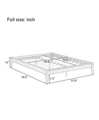 Streamdale Furniture Bamboo Platform Bed Frame - Full Size, Easy Assembly
