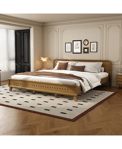 Streamdale Furniture Pine Solid Wood King Bed