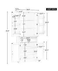 Busdays Bathroom Storage Cabinet with Doors and Drawer – Adjustable Shelf and Multiple Storage Spaces