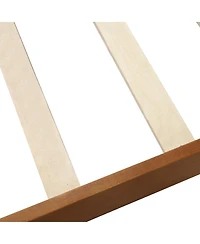 Streamdale Furniture Wood Platform Bed Twin Sleigh Bed Frame with Headboard/Footboard