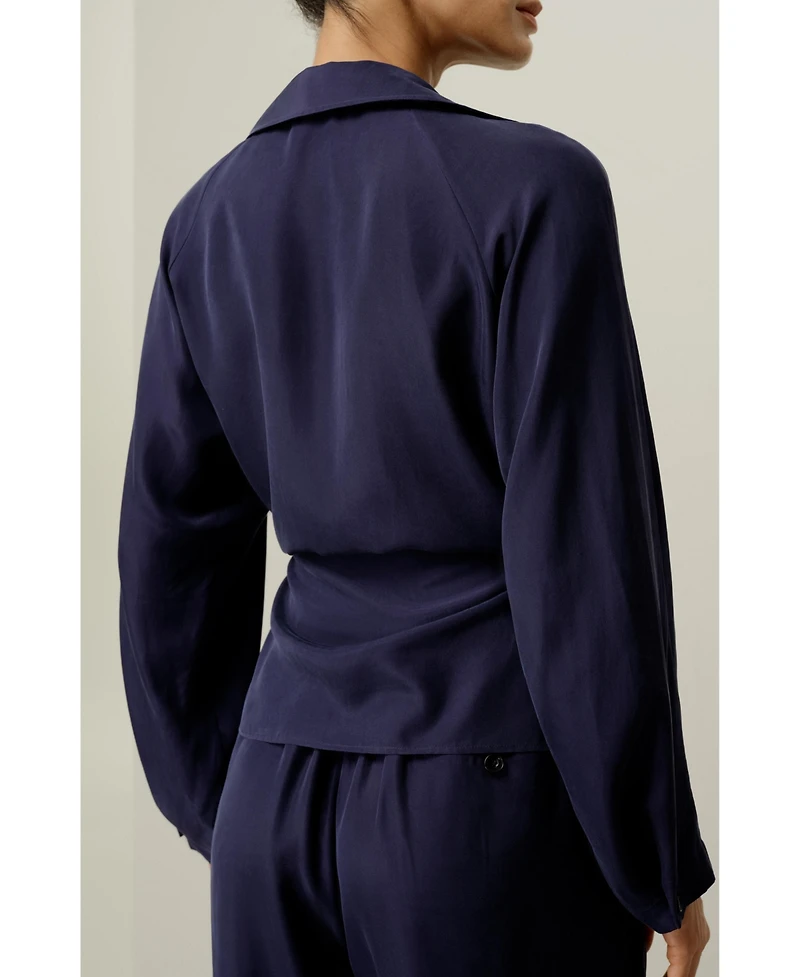 Lilysilk Women's Multipositional Silk Habotai Shirt