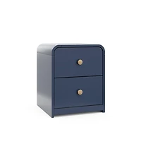Storkcraft Next Santos 2-Drawer Nightstand (Midnight Blue with Brown)