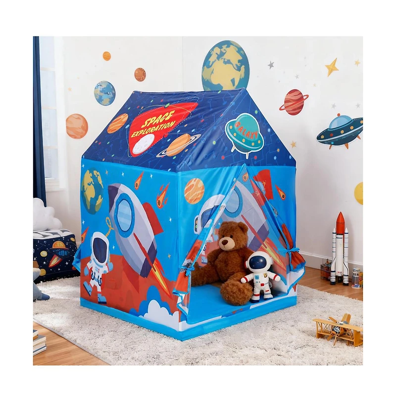 Bruce & Shark Space Themed Play Tent for Kids, Large Playhouse with Easy Setup