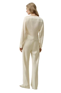 Lilysilk Women's Ying Jacquard Silk Blouse