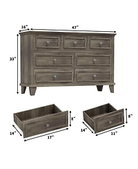gaomon 7 Drawer Dresser for Bedroom, Chest of Drawers with Deep Drawers