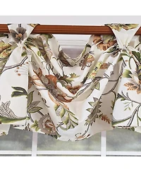 Rlf Home Zanzibar 3-s Victory 100% Cotton Tab Top Swag Window Curtain 54" x 25" Orange