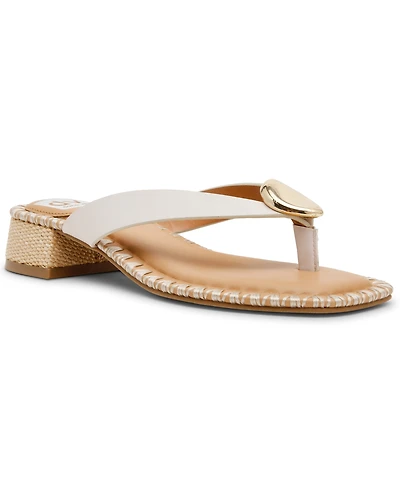 Dv Dolce Vita Women's Nuala Whipstitch Embellished Thong Slip-On Dress Sandals