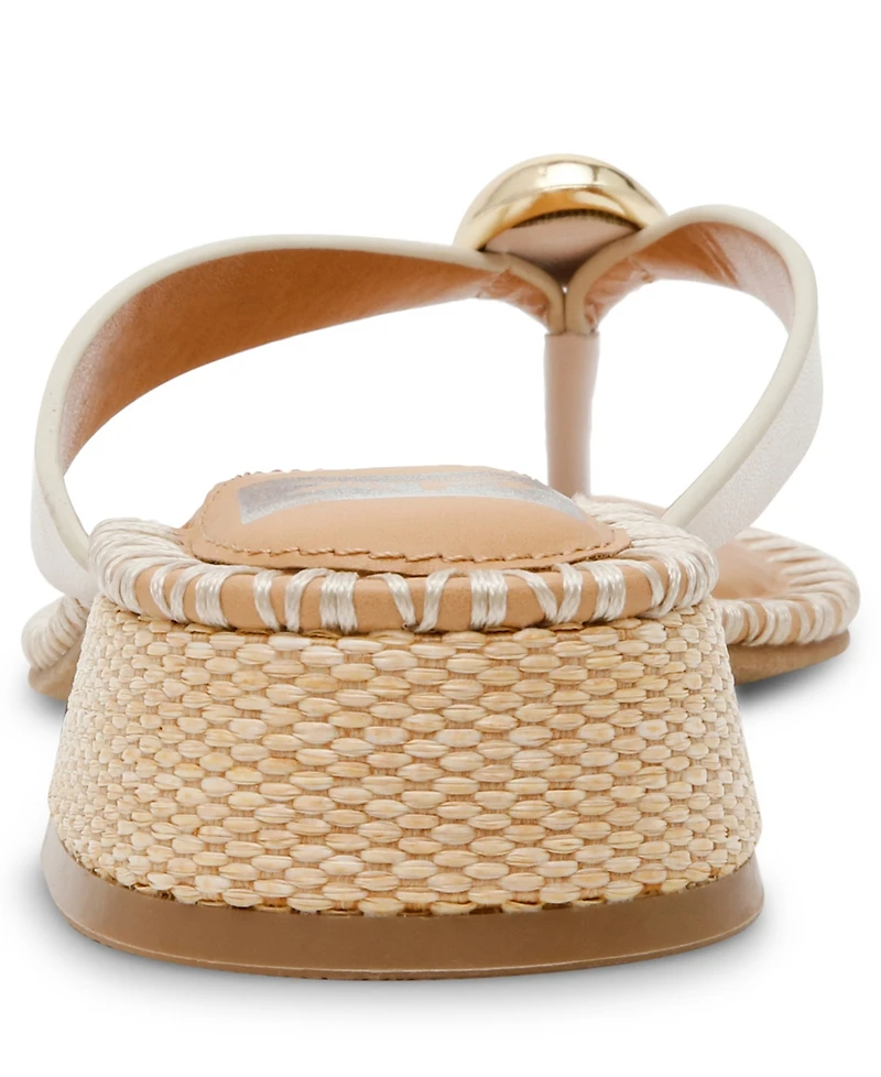 Dv Dolce Vita Women's Nuala Whipstitch Embellished Thong Slip-On Dress Sandals