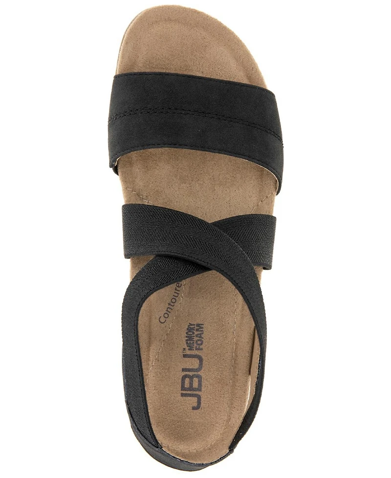 Jbu Women's Meg Casual Flat Sandals