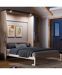 Streamdale Furniture Queen Size Murphy Bed with Led