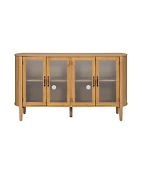 Streamdale Furniture Streamdale Stylish 4-door storage cabinet for living/dining room entrance, large, natural