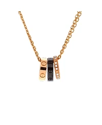 Pre-Owned Cartier Love 3 Ring Pendant Necklace