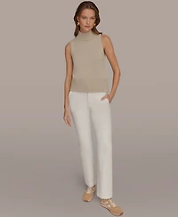 Donna Karan Weekend Women's Sleeveless Mock Neck A-Line Sweater