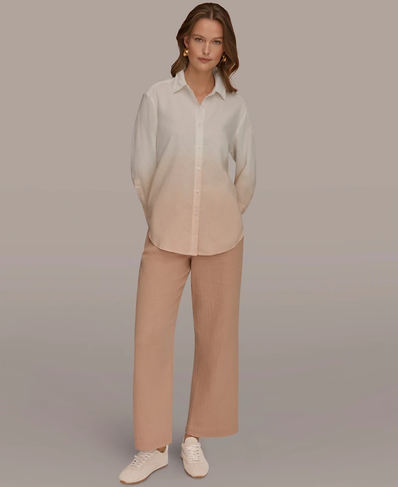 Donna Karan Weekend Women's Dip-Dye Long-Sleeve Shirt