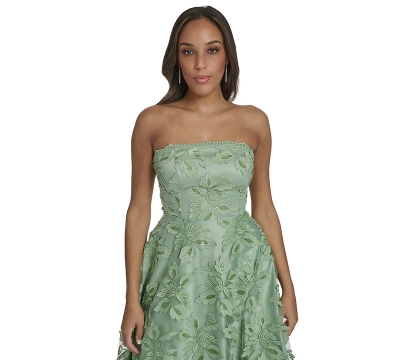 Eliza J Women's Strapless Fit & Flare Midi Dress