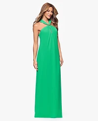 Xscape Women's Long Halter Neck Ball Gown