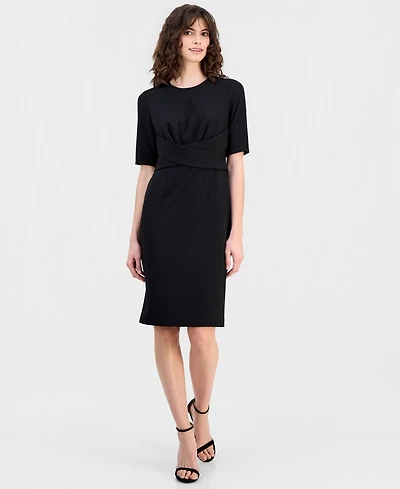 Anne Klein Women's Wrap-Waist Sheath Dress