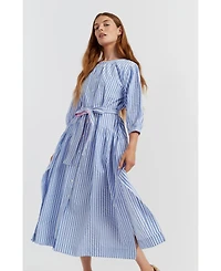 Chinti & Parker Women's Oxford Stripe Cotton Shirt Dress