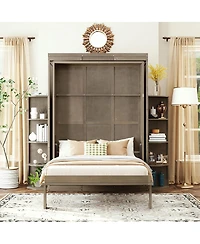 Streamdale Furniture Rotating Queen Murphy Bed with Hidden Cabinet