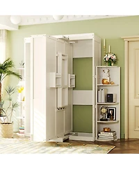 Streamdale Furniture Rotating Queen Murphy Bed with Hidden Cabinet