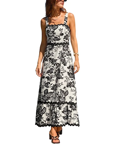 Cupshe Women's All Aboard Floral Maxi Beach Dress