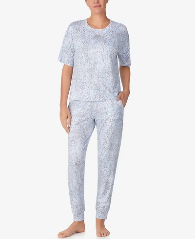 Dkny Women's Short-Sleeve Top & Jogger Pants, 2-Piece Set