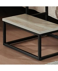 Kings Brand Furniture Axel 2-Step Step Stool – Lightweight, Durable & Modern Design Wooden Steps Metal Frame, Compact Ladder for Adults