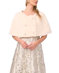 Msk Women's Double Breasted Cape Jacket