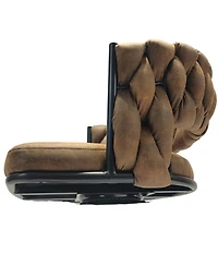 Streamdale Furniture Streamdale 28" Technical Leather Woven Bar Stool Set of 2 (Brown