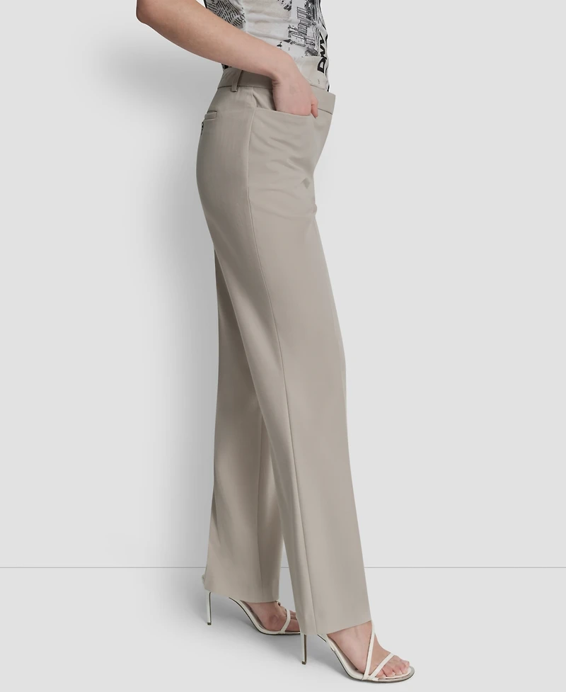 Dkny Women's Modern-Fit Front-Pleated Trousers