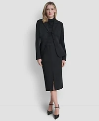Dkny Womens Belted Midi Pencil Skirt Tailored Belted Blazer Jacket