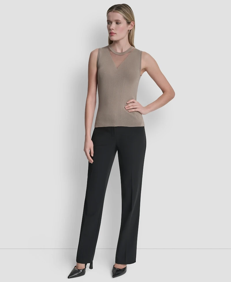 Dkny Women's Sleeveless Crewneck Sweater Top