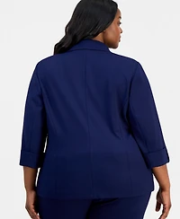 Anne Klein Essentials Plus 3/4-Sleeve One-Button Jacket